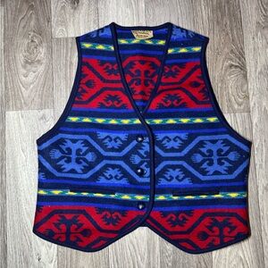 Womans Pendleton Knockabouts Wool Blend Vest Size Large